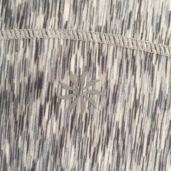 Athleta Mendoza 1/2 Zip Running Shirt Thumb Holes Space Dye Gray/Blue Size Small - Picture 10 of 16